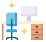 A desk with everything loving strengths