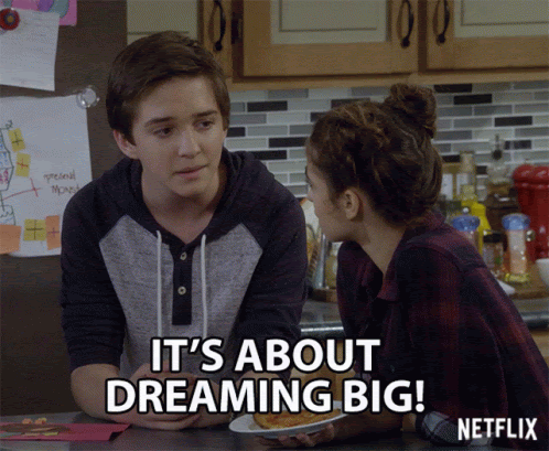 a character from NETFLIX says "It's about dreaming big" emphasising on Re-imagine of satori attitude to relive life