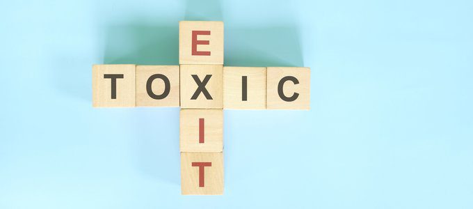 A wordplay with exit & toxic work environment in a leadership based background